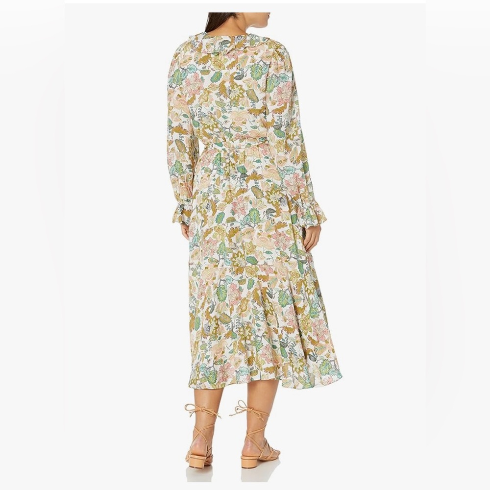 Buffalo David Bitton Cream Long Sleeve Ruffled Sundress XL